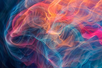 Fototapeta premium Colorful abstract smoke creating a dreamy and ethereal atmosphere, perfect for backgrounds and creative projects