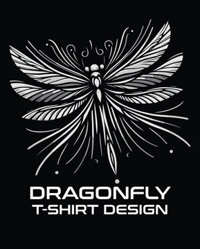 Dragon Fly Vector T Shirt Design