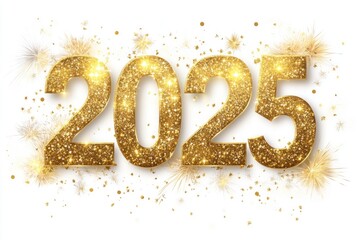 Sparkling Gold Two Thousand Twenty Five New Year
