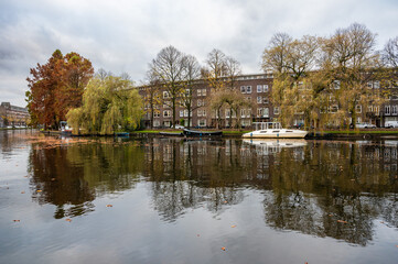 Fototapeta premium The Westerlijk marktkanaal or Western Market canal, Amsterdam, The Netherlands