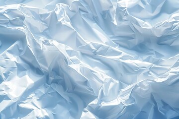 Obraz premium Isolated Crumpled White Paper Poster on Plain Background