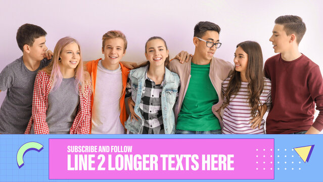 Kids And Teens Neon Graphic Lower 3rd