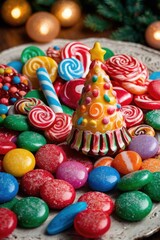 Fototapeta premium candy land chrismas decoration tree crismas