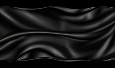Obraz premium 光沢のある黒い布が波のように波打つ様子