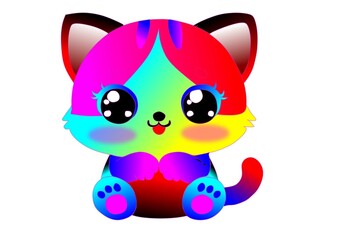 easter bunny colorful vector design