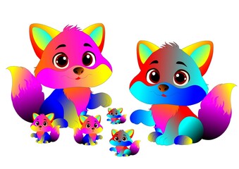 cute fox vector design