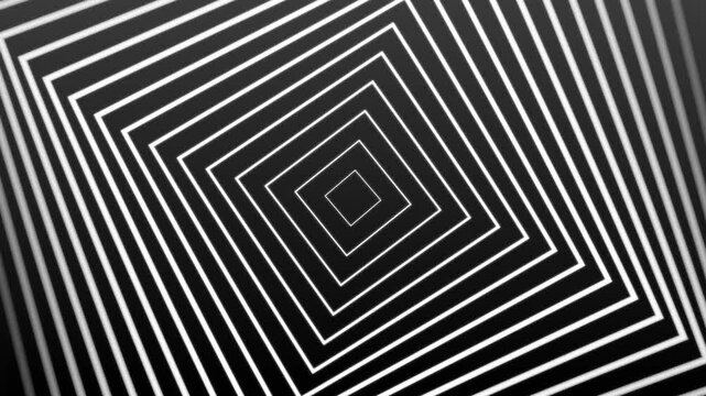Espiral geom&eacute;trica minimalista en rotaci&oacute;n sobre fondo negro