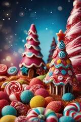 candy land chrismas decoration tree crismas