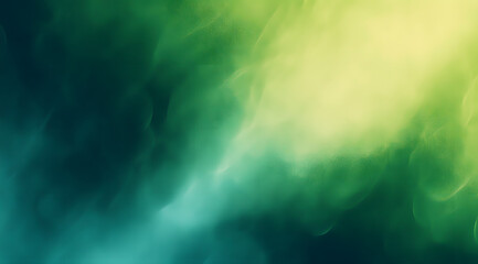 Abstract grainy gradient soft colors backdrop design. Smooth green color noisy texture effect, bright, shine, glow, hue banner and poster.