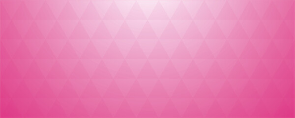 Pink gradient background banner with triangles texture, soft light transition, and empty space. A modern design, perfect for creative projects, cards, and artistic backdrops, vector illustration.