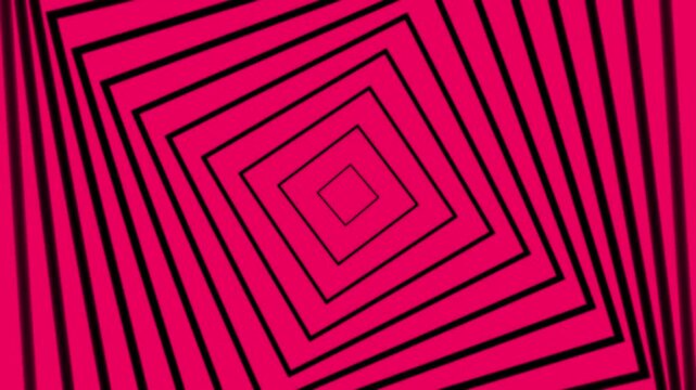 Espiral geom&eacute;trica minimalista en rotaci&oacute;n sobre fondo rojo