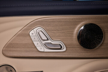 Explore the intricate functions of premium luxury car seat control buttons in detail