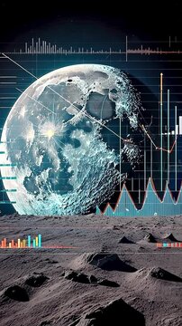Astronomical object surface analysis featuring data and charts highlighting extraterrestrial anomalies.