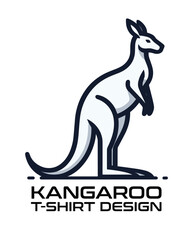 Fototapeta premium Kangaroo Vector T Shirt Design