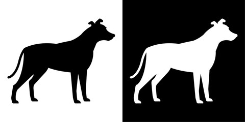 ofvs757 OutlineFilledVectorSign ofvs - dog vector icon . silhouette . mixed breed sign . isolated transparent . black outline and filled version . AI 10 / EPS / PNG . g12103