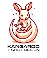 Kangaroo Vector T Shirt Design