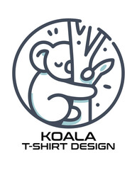 Fototapeta premium Koala Vector T Shirt Design