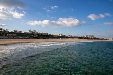 Landscape with empty beach in Eforie Sud - Romania