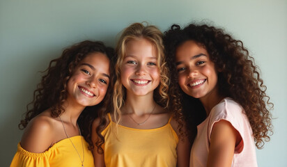 Obraz premium three girls good friends together always supporting