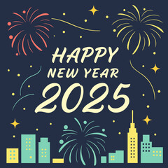 Fototapeta premium happy new year 2025