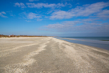 Landscape with the wild Corbu beach in Constanta County - Romania
