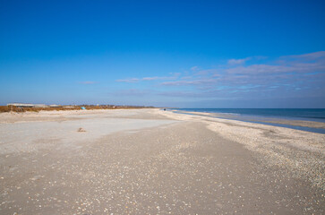 Landscape from the wild Corbu beach in Constanta county - Romania