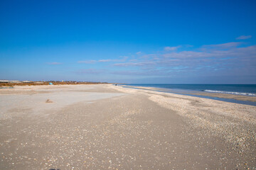 Landscape with the wild Corbu beach in Constanta County - Romania