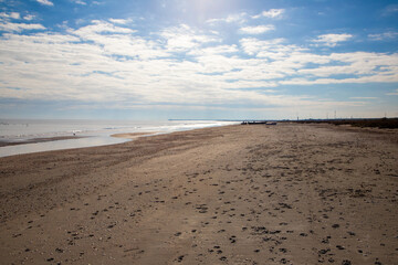 Landscape with the wild Corbu beach in Constanta County - Romania