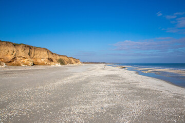Landscape with the wild Corbu beach in Constanta County - Romania