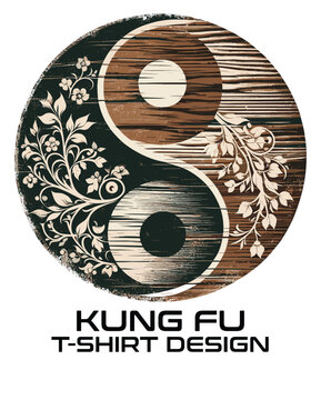 Kung Fu Vector T shirt Design