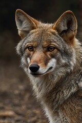 Fototapeta premium Coyote with a brown and white face
