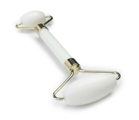 One roller for face massage isolated on white