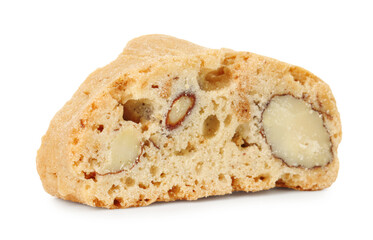 Traditional Italian almond biscuit (Cantucci) isolated on white