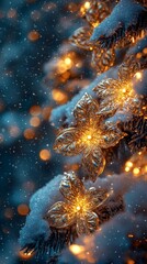 Fototapeta premium Christmas and New Year holidays background. Space for text. Copy space.