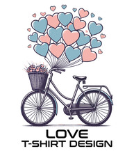 Fototapeta premium Love Vector T shirt Design
