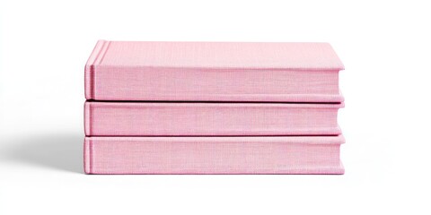 Three Pink Books Stacked Neatly Together