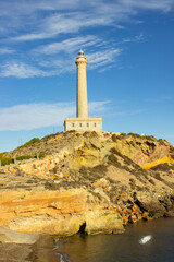 Fototapeta premium View of Cabo de Palos lighthouse near Mar Menor Spain