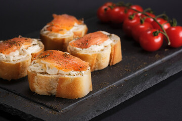 salmon steak with vegetables