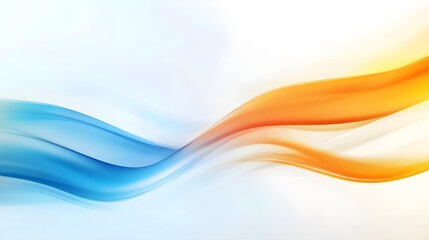 Obraz premium Abstract background with blurred speed lines in blue, orange, and yellow colors on a white background