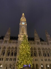 Fototapeta premium Cathedral in Austria during Christmas season 