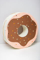 piñata donut made of cardboard with candies