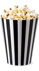 Food, Popcorn, on White Background, Photo Realistic, Wallpaper, Cover and Screen for Smartphone, PC, Laptop, 9:16 and 16:9 Format