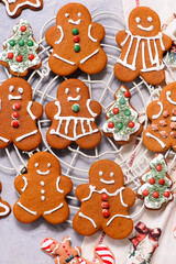 GINGERBREAD  on a Christmas rustic background
