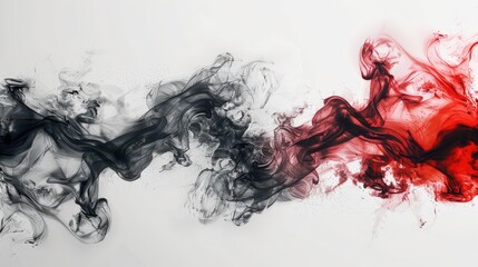 Fototapeta premium Abstract Gradient of Colorful Smoke on White Background