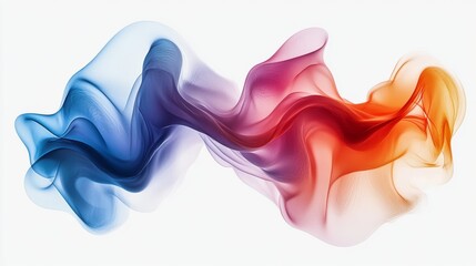 Obraz premium Abstract Blue Orange Red Swirling Wave Design
