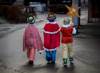 Epiphany, Sternsinger tradition, Hallstatt, Austria.