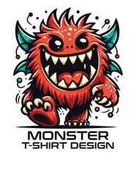 Monster Vector T Shirt Design 