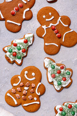 GINGERBREAD  on a Christmas rustic background