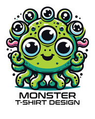 Monster Vector T Shirt Design 