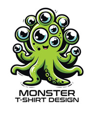 Monster Vector T Shirt Design 